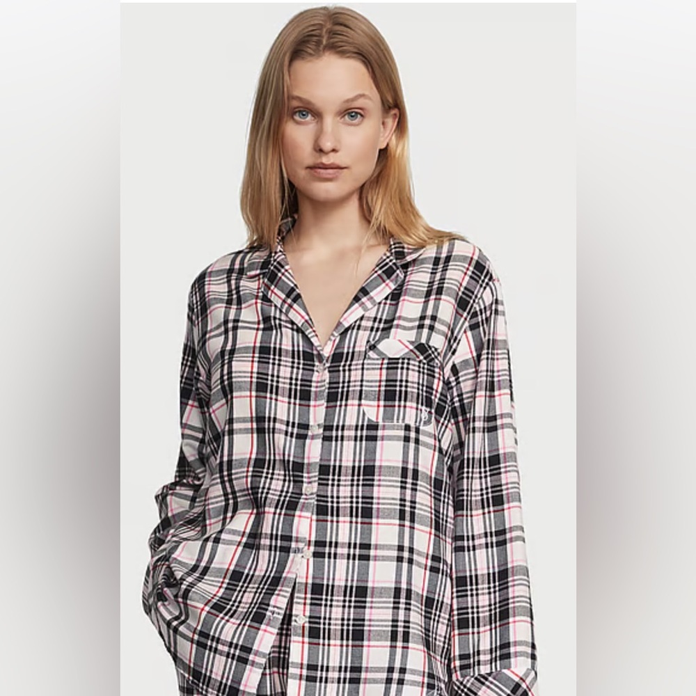 Victoria’s Secret flannel long sleeve pajama top
